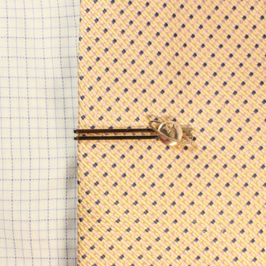 Saturn sign Tie Clips
