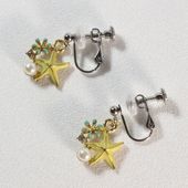 Yellow Starfish Clip-on Earrings　