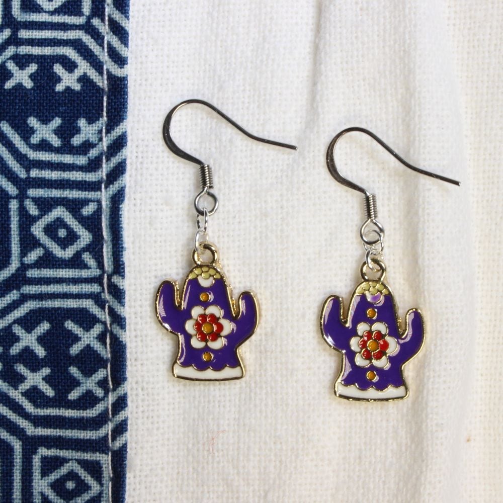 Cactus Earrings for pierced ears