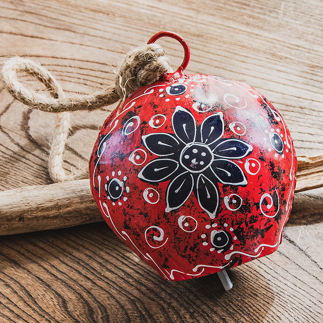 Indian Hand-painted Cow Bells with Jute Rope