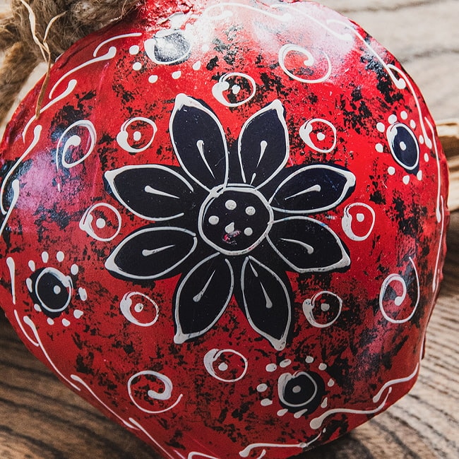 Indian Hand-painted Cow Bells with Jute Rope