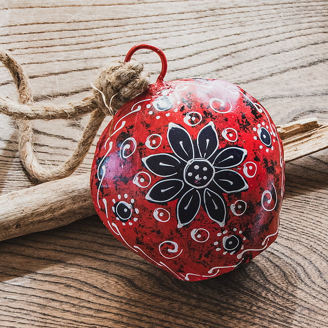 Indian Hand-painted Cow Bells with Jute Rope