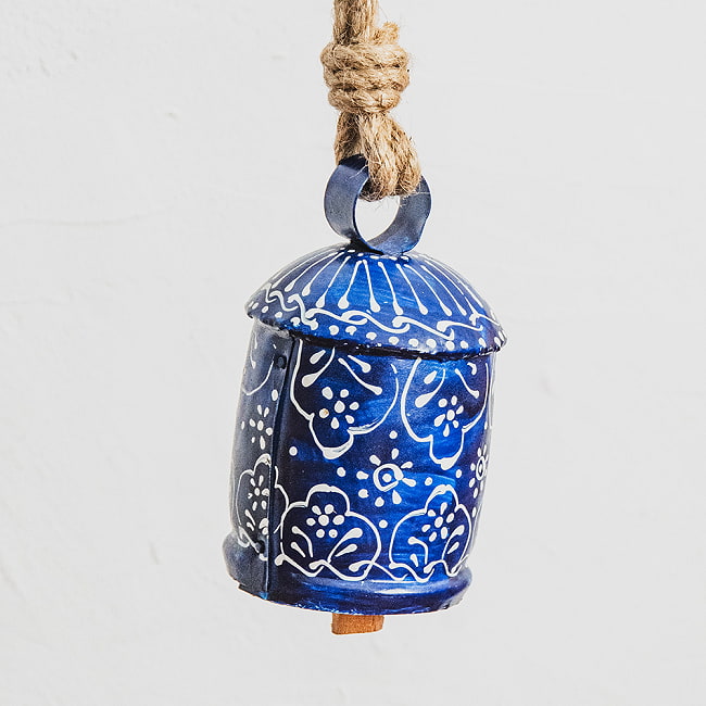 Indian Hand-painted Cow Bells with Jute Rope