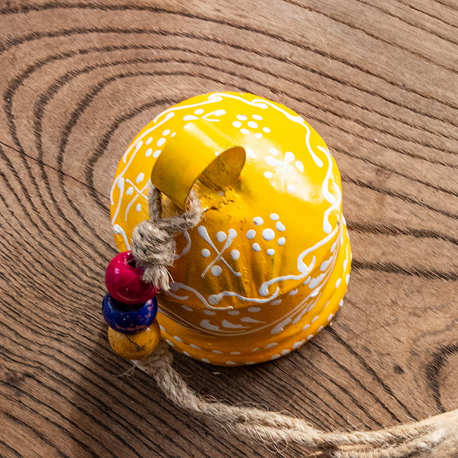 Indian Hand-painted Cow Bells with Jute Rope