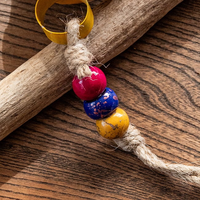 Indian Hand-painted Cow Bells with Jute Rope
