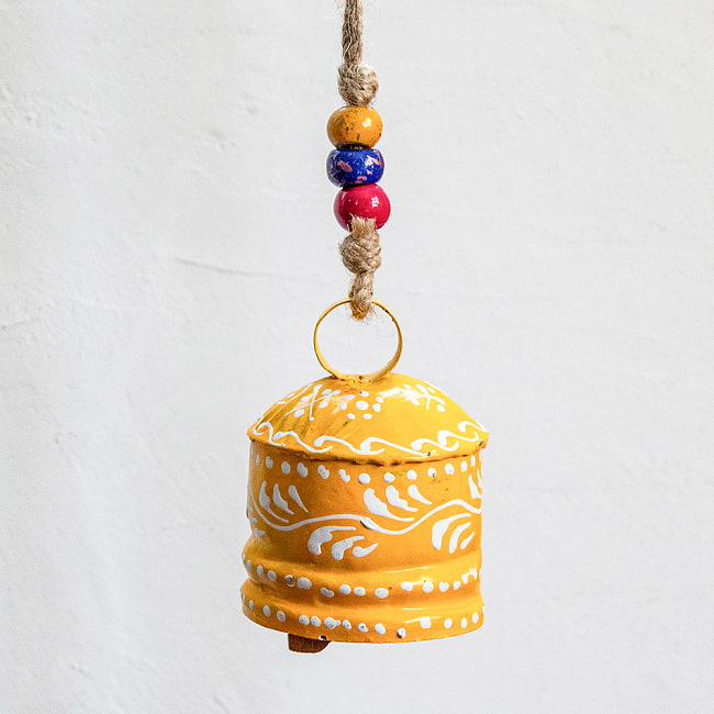 Indian Hand-painted Cow Bells with Jute Rope