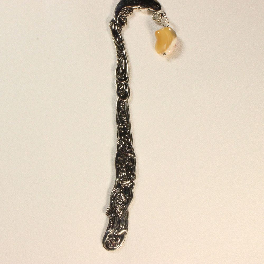 Dolphin Metal Bookmarks with shell beads