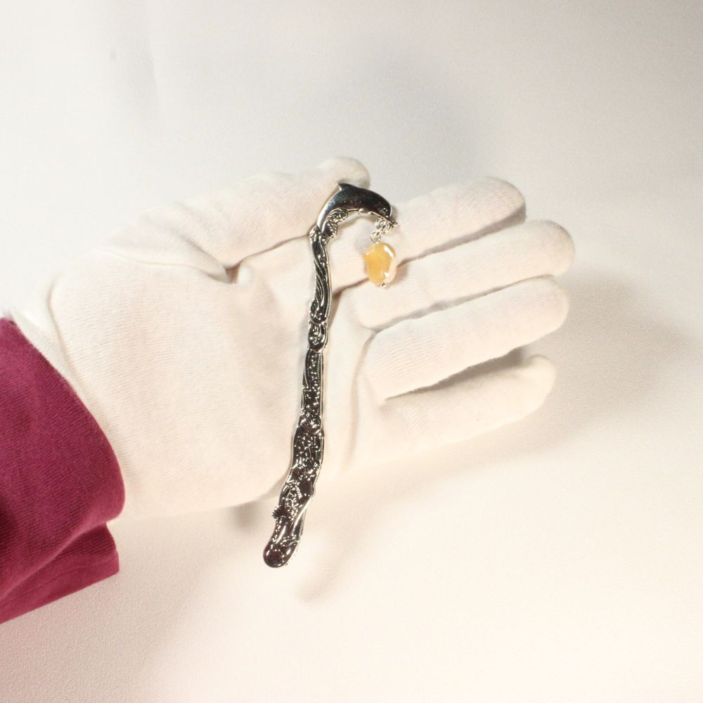 Dolphin Metal Bookmarks with shell beads