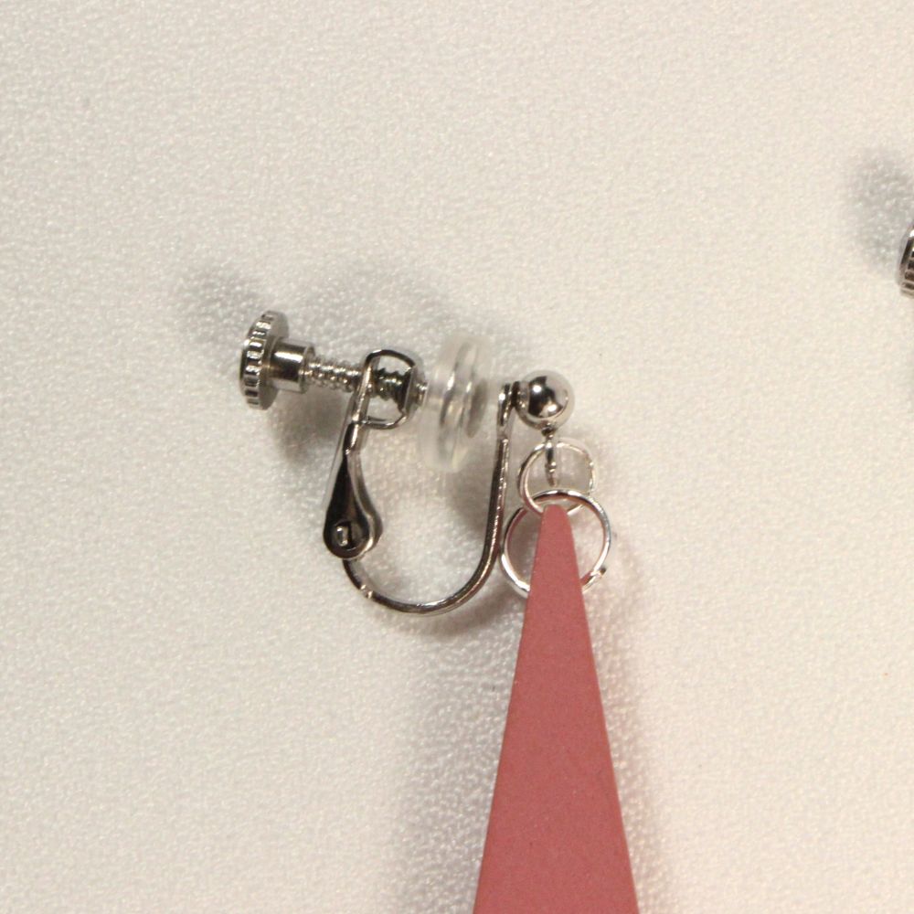 Wooden Isosceles triangle Clip-on Earrings