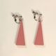 Wooden Isosceles triangle Clip-on Earrings