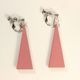 Wooden Isosceles triangle Clip-on Earrings