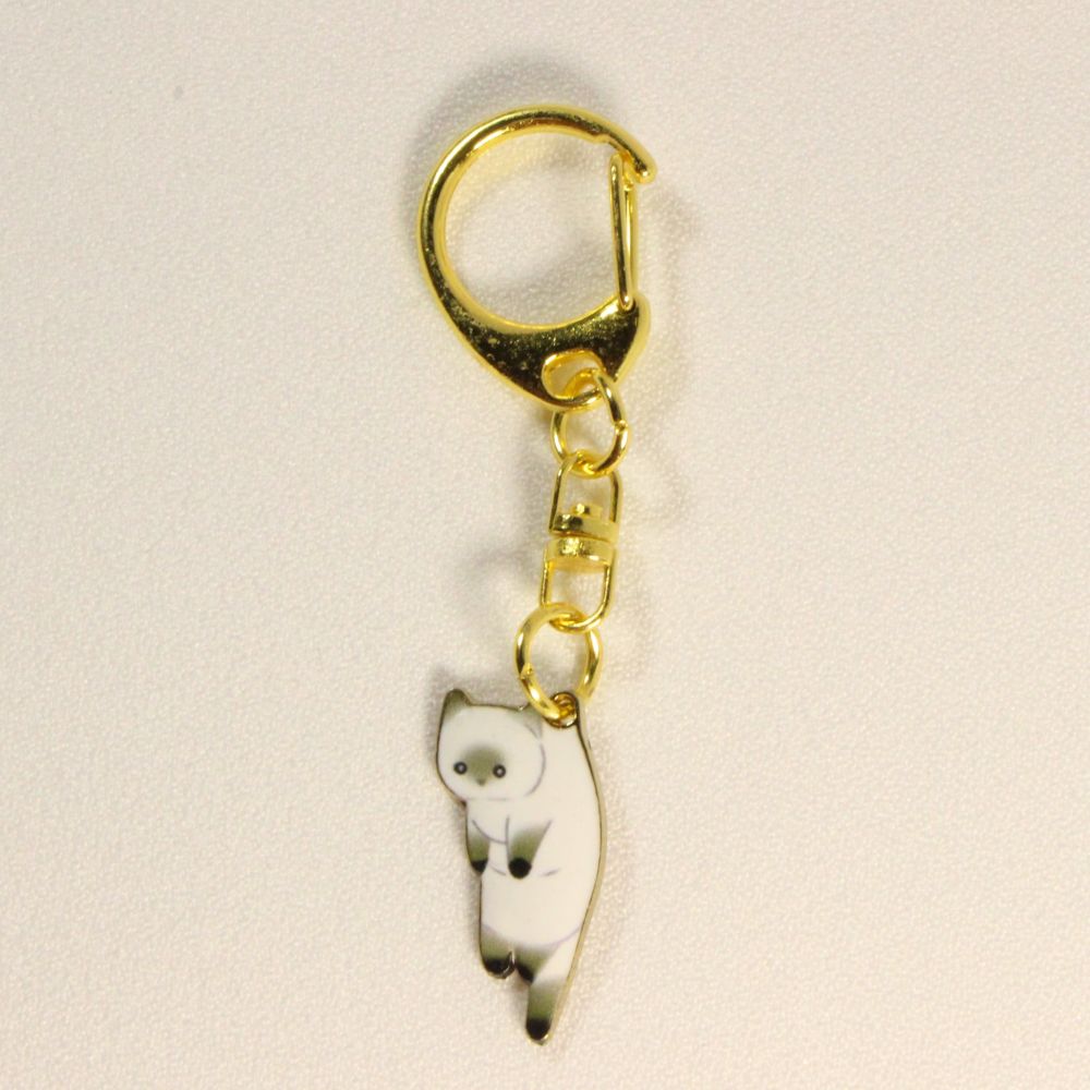 White Cat Keychains