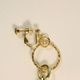 Asymmetrical Gold Chain Clip-on Earrings　