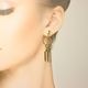 Asymmetrical Gold Chain Clip-on Earrings　