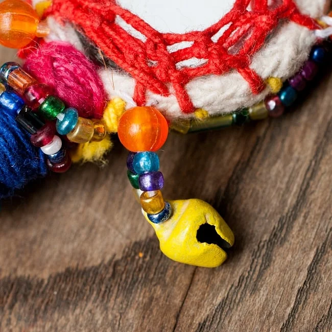 India mirror work key ring～ラージャスターン可愛いミラーと鈴のキーホルダー～