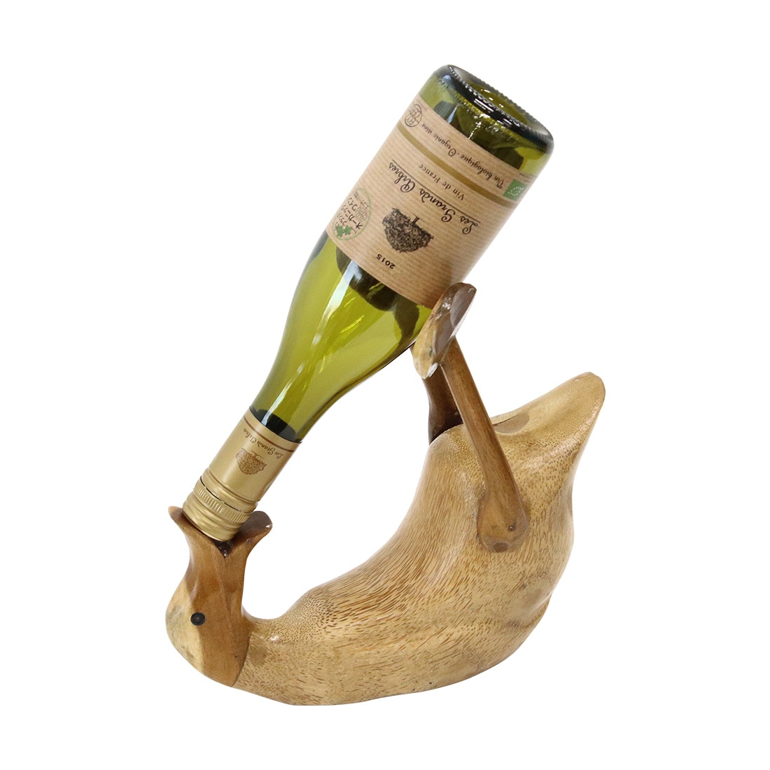 Wooden Duck Wine Bottle Holder
