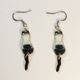 Cats Earrings with a dangling tail