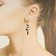 Cats Earrings with a dangling tail