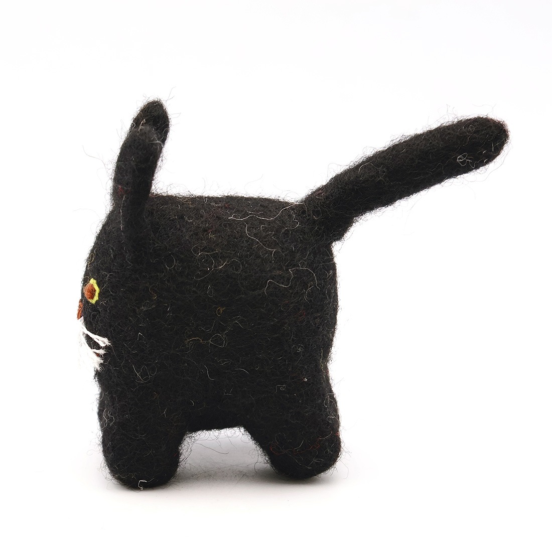 Nepal Wool Felt Animal Ornament - Black Cat