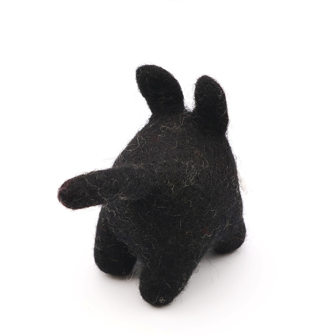 Nepal Wool Felt Animal Ornament - Black Cat