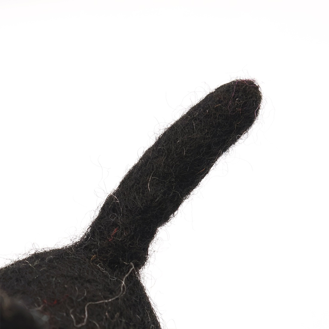 Nepal Wool Felt Animal Ornament - Black Cat
