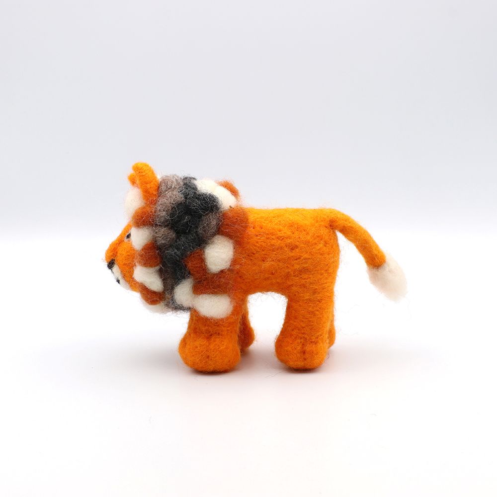 Nepal Wool Felt Animal Ornament - Lion