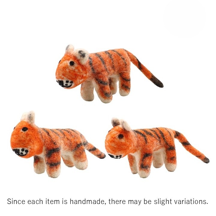 Nepal Wool Felt Animal Ornament - Tiger