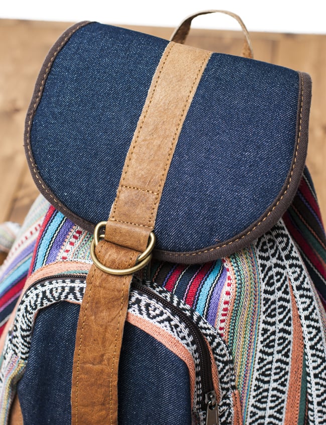 ネパールゲリとデニムのバックパック