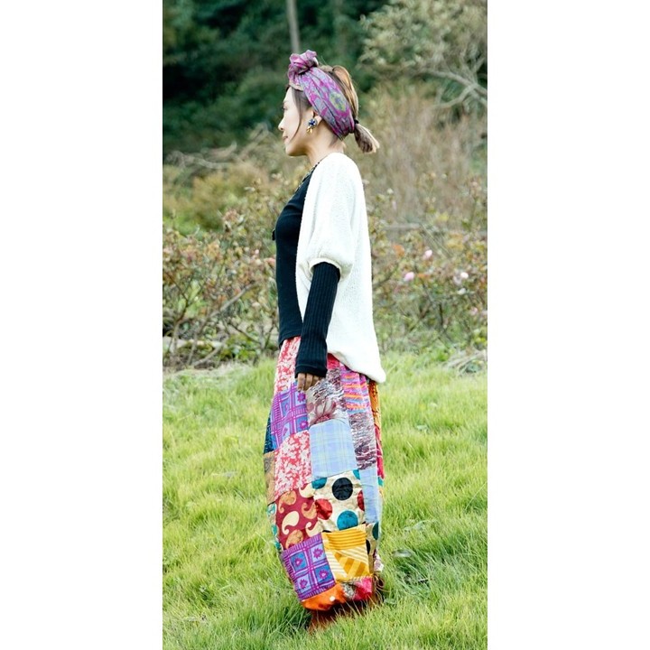 オールドサリーのパッチワークモモンガパンツ