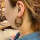 Wooden Heart Earrings for pierced ears