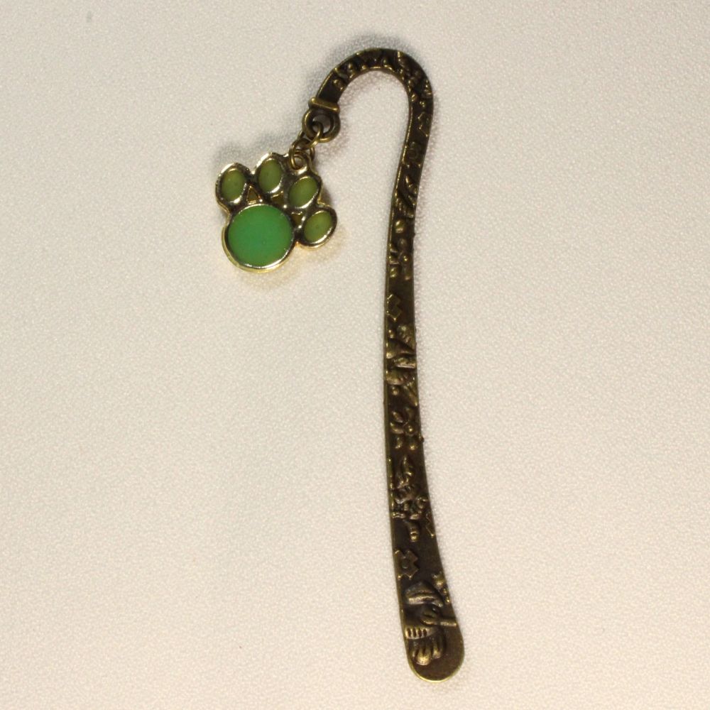 Paw Metal Bookmarks-Green