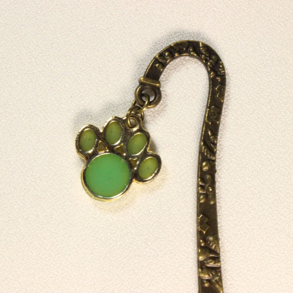 Paw Metal Bookmarks-Green