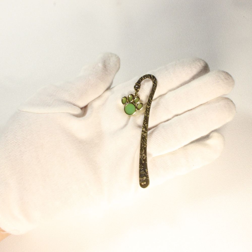 Paw Metal Bookmarks-Green