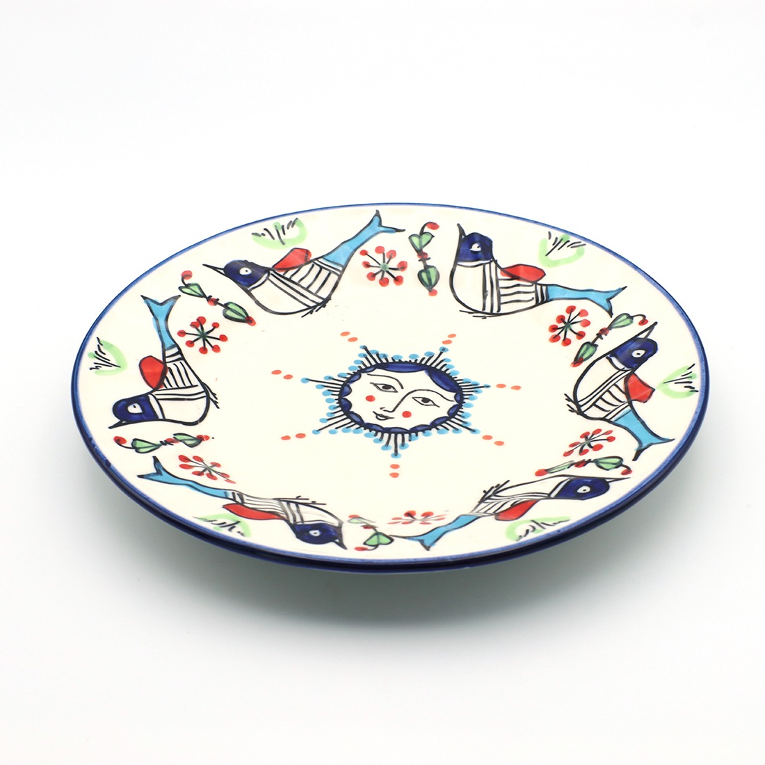 Yazd Plates - 18cm - sun & birds