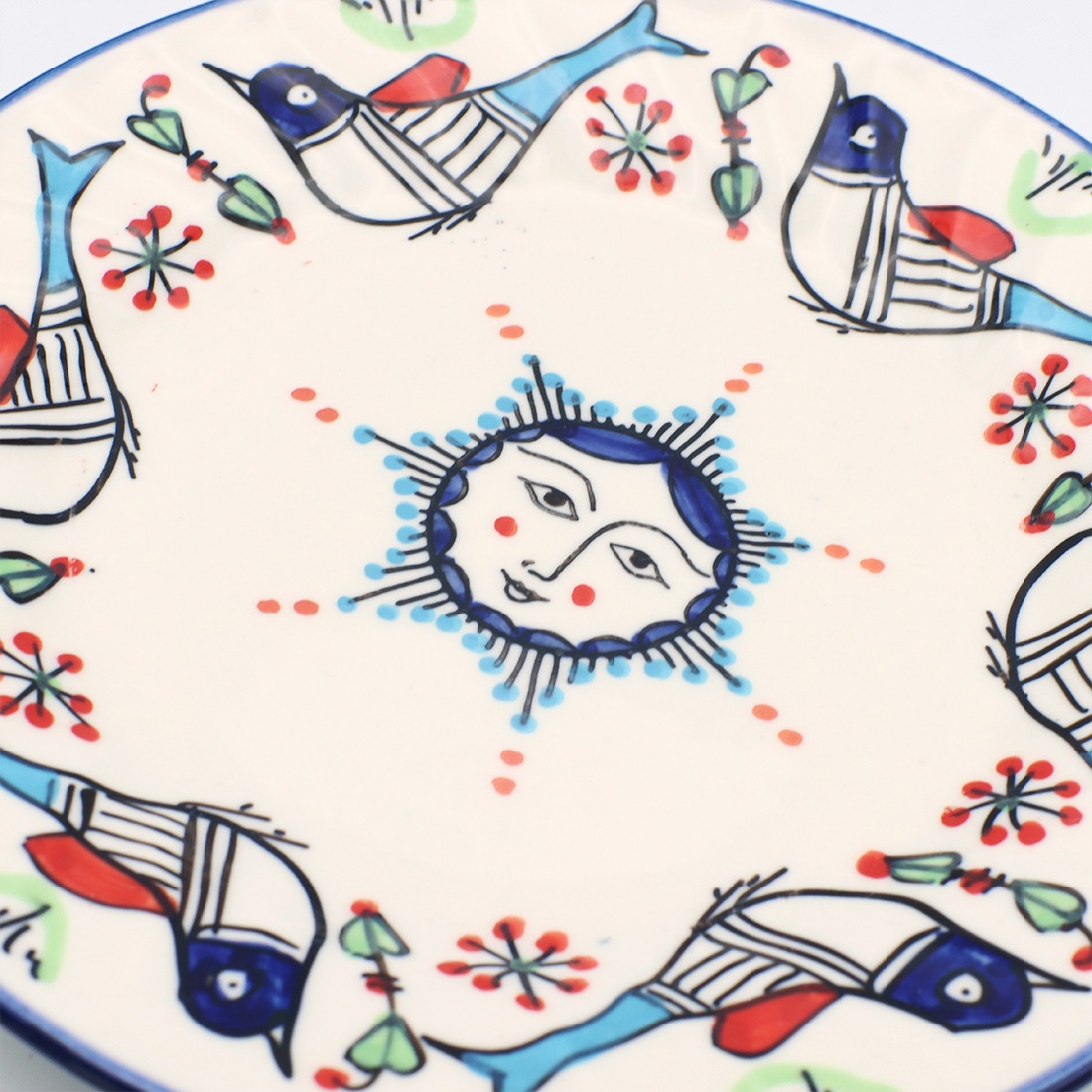 Yazd Plates - 18cm - sun & birds