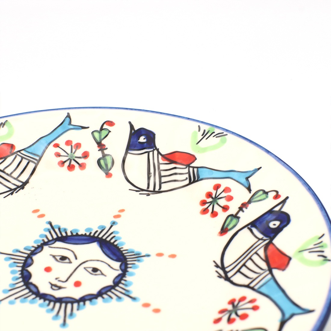 Yazd Plates - 18cm - sun & birds