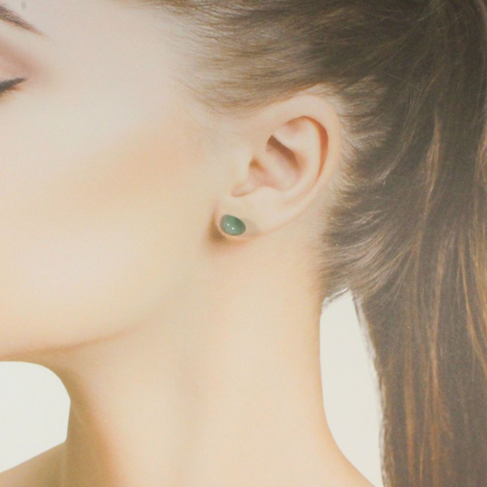 Green Aventurine Earrings for pierced ears