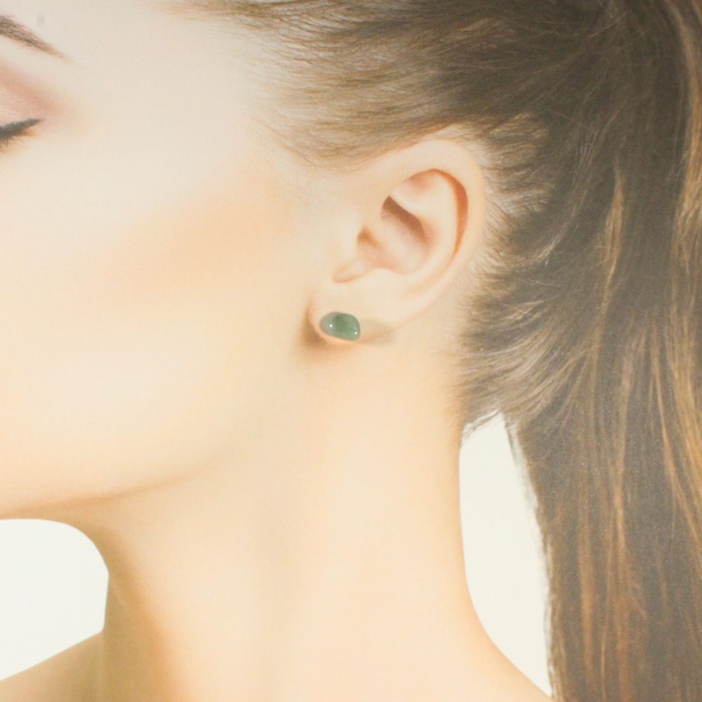 Green Aventurine Earrings for pierced ears