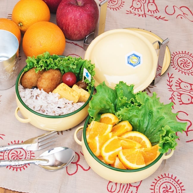 RABBIT BRAND Premium Enamel Suksan Food Carrier