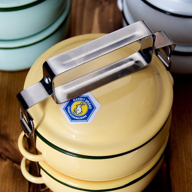 RABBIT BRAND Premium Enamel Suksan Food Carrier