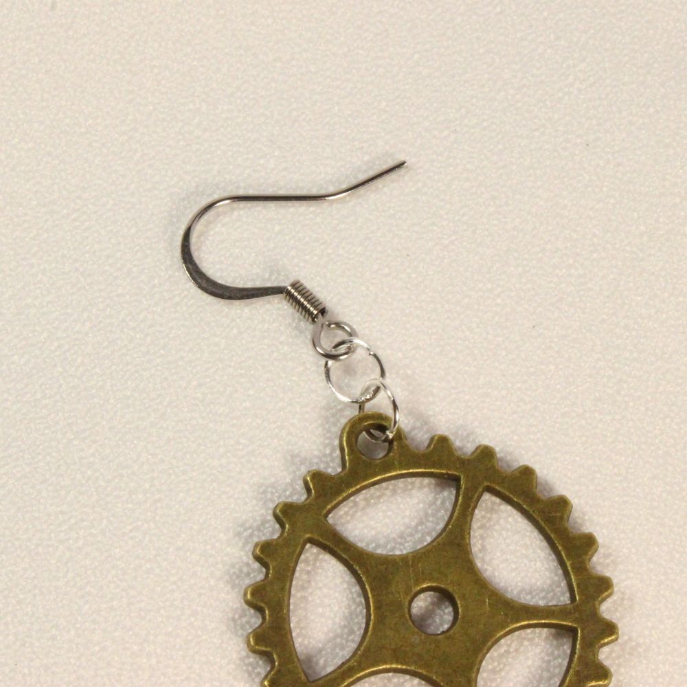 Steampunk Earrings for pierced ears