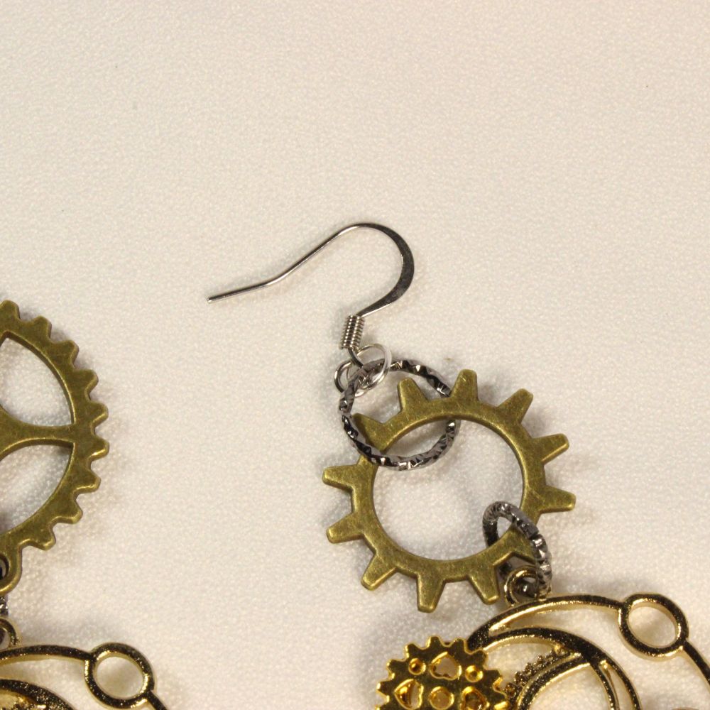 Steampunk Earrings for pierced ears