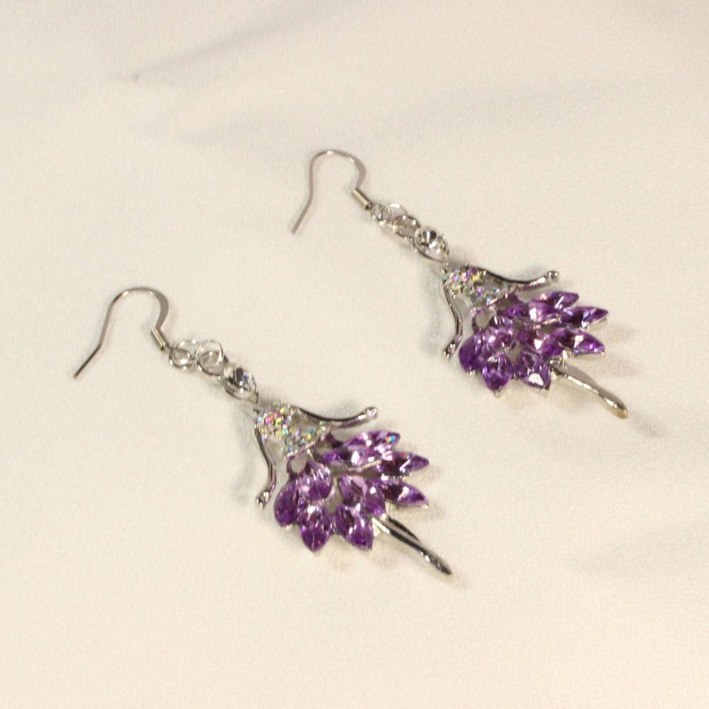 Ballerina Earrings for pierced ears