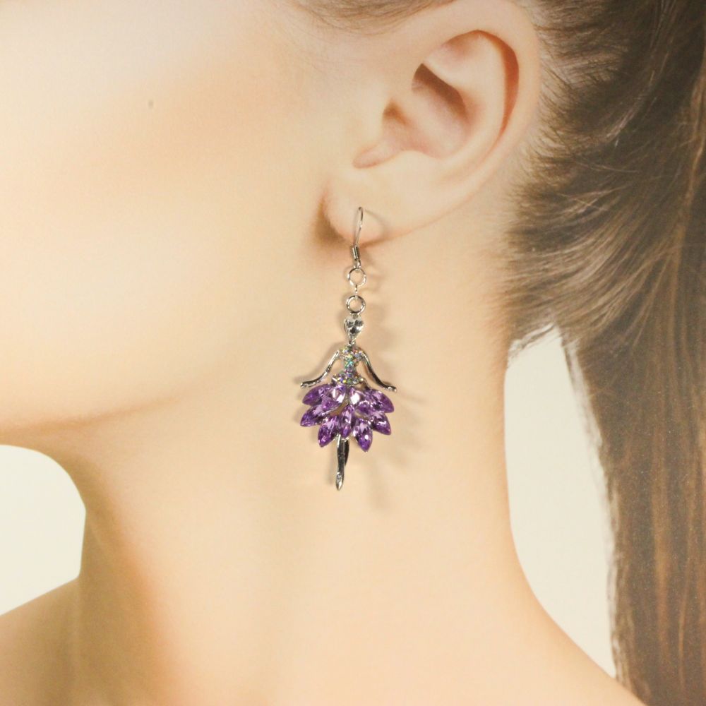 Ballerina Earrings for pierced ears