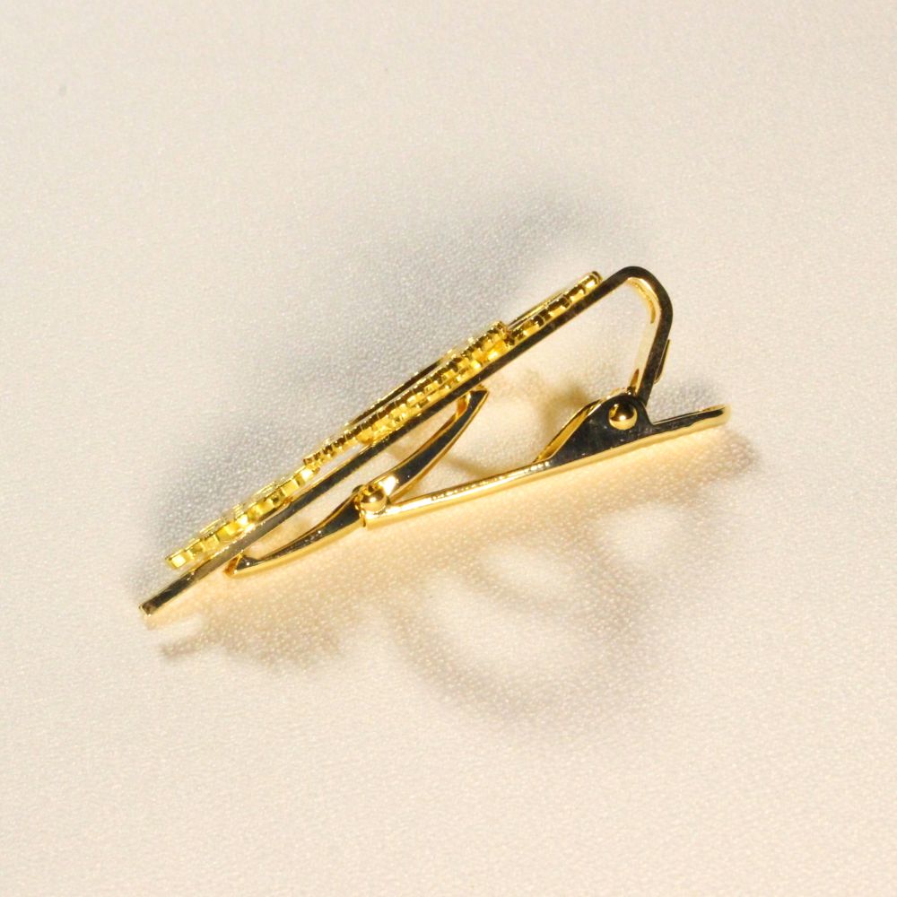 Steampunk Garnet Tie Clip