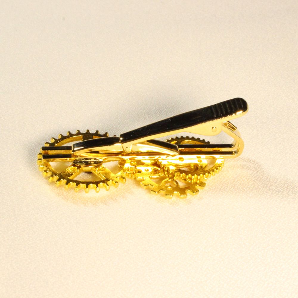 Steampunk Garnet Tie Clip