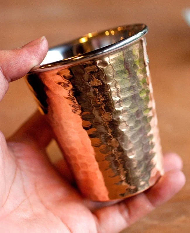 Indian Hammered Copper Decorative Tumblers