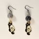 Eye Agate Earrings with Cats Charms