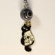 Eye Agate Earrings with Cats Charms