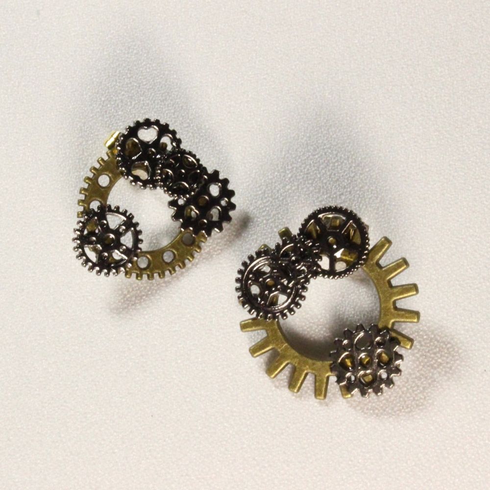 Steampunk Earrings for pierced ears